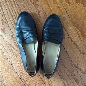 Blue Leather Flats